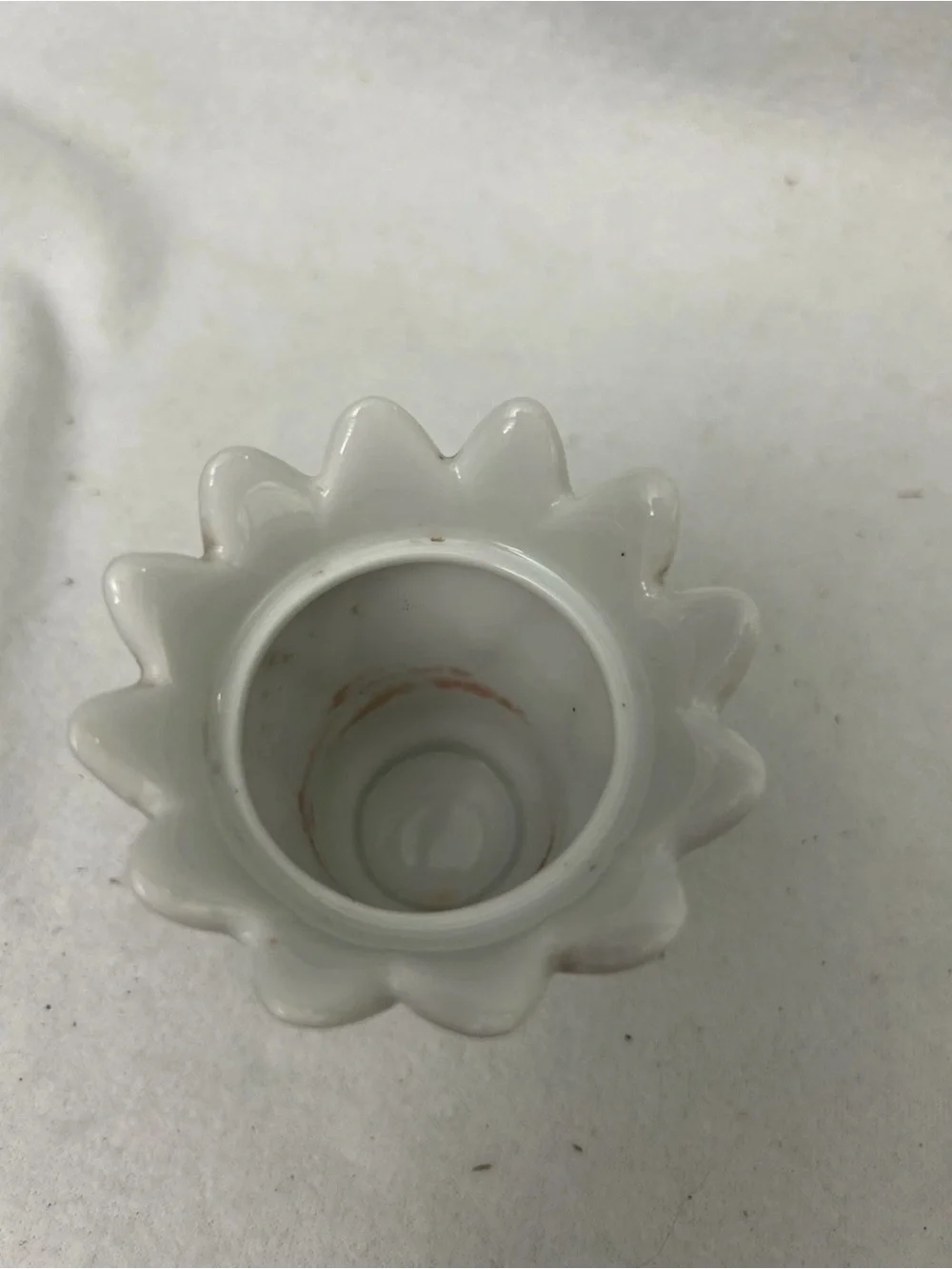 Elizabeth Arden White Porcelain Floral Candle Holder